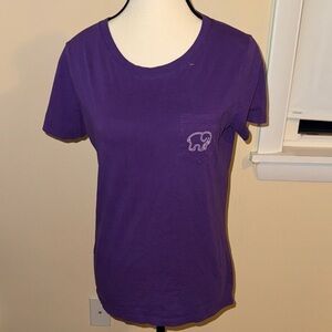 Ivory Ella “save the elephants” women’s med purple short sleeve t shirt